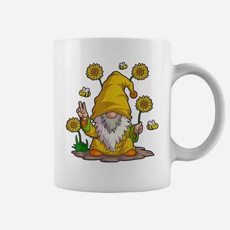 Sunflower Gnome Shirt Women Buffalo Plaid Girls Flower Lover Coffee Mug | Crazezy UK