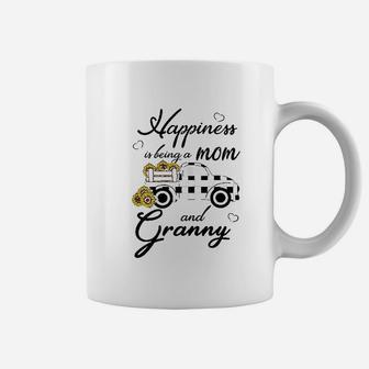 Sunflower Happiness Is Being A Mom And Granny Coffee Mug | Crazezy DE