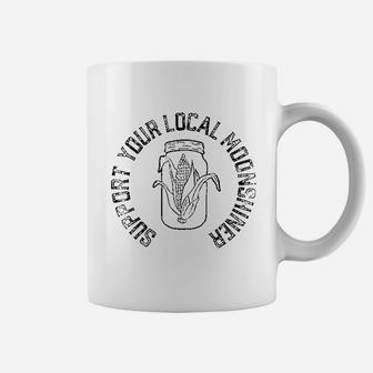 Support Your Local Moonshiner Vintage Jar Minimalist Coffee Mug | Crazezy