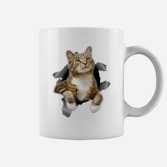 Sweet Kitten Torn Tee -Funny Cat Lover Cat Owner Cat Lady Coffee Mug | Crazezy UK