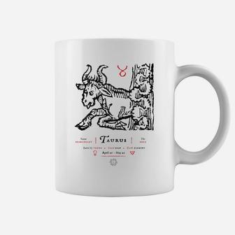 Taurus Astrological Sign Retro Zodiac W Coffee Mug | Crazezy