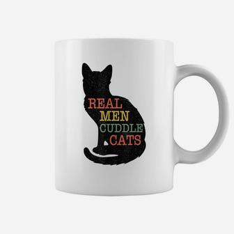 Tg Real Man Cuddle Cat Shirt Cat Owners Lovers Tee Coffee Mug | Crazezy UK