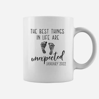 The Best Things In Life Are Unexpected Reveal Announcement Coffee Mug | Crazezy AU