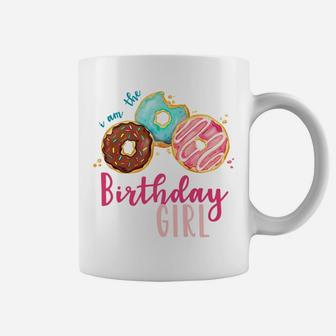 The Birthday Girl Donut Birthday Party Theme Family Coffee Mug | Crazezy