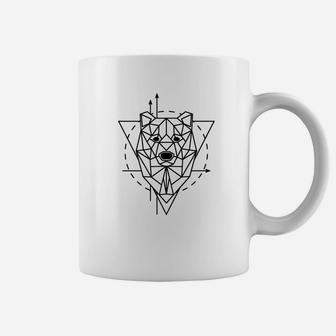 The Grizzly Bear Geometric Animal Head Coffee Mug - Thegiftio UK