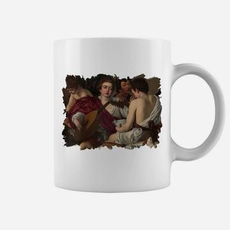 The Musicians Famous Painting By Caravaggio Raglan Baseball Tee Coffee Mug | Crazezy UK