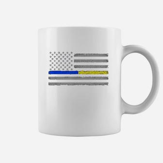 Thin Blue Gold Line 911 Police Coffee Mug | Crazezy