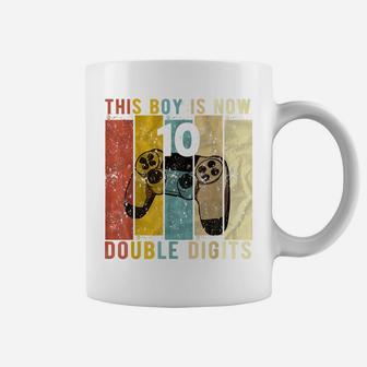 This Boy Is Now Double Digits 10 Year Old Boy 10Th Birthday Coffee Mug | Crazezy UK
