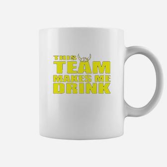 This Team Makes Me Drink Minnesota Funny Coffee Mug | Crazezy