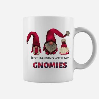 Three Gnomes - Just Hangin' With My Gnomies Buffalo Plaid Coffee Mug | Crazezy DE