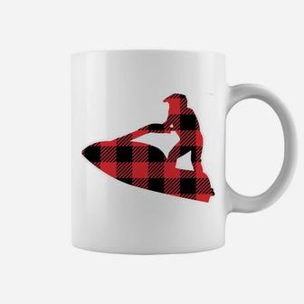 Tis The Season Buffalo Plaid Jet Ski Christmas Pajama Sweatshirt Coffee Mug | Crazezy CA