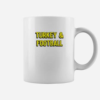 Turkey And Football Thanksgiving Coffee Mug - Thegiftio
