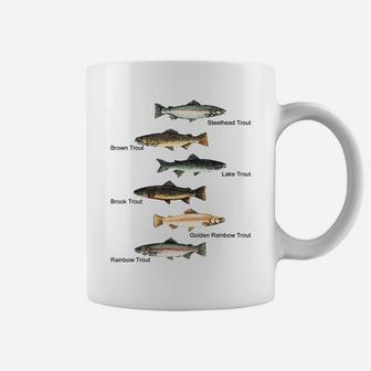 Types Of Trout Fish Species Collection Fishing T-shirt Coffee Mug - Thegiftio UK