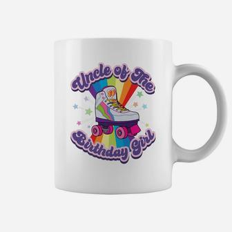 Uncle Of The Birthday Girl Funny Retro Roller Skate Gift Men Coffee Mug | Crazezy DE