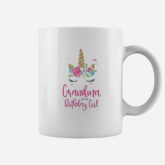 Unicorn Grandma Of The Birthday Girl Coffee Mug | Crazezy