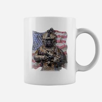Usa America Patriot French Bull Dog As Army Commando Coffee Mug | Crazezy DE