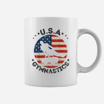 Usa Retro Gymnastics Team Vintage Support Usa Men Gymnastics Coffee Mug | Crazezy
