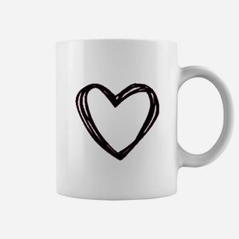 Valentines Day Women Cute Heart Buffalo Plaid Love Graphic Coffee Mug - Thegiftio UK