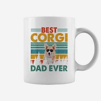 Vintag Retro Best Corgi Dog Dad Happy Father's Day Dog Lover Coffee Mug | Crazezy