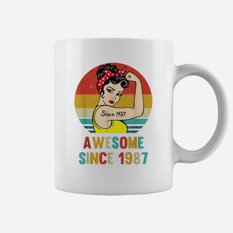 Vintage 1987 Birthday Gift For Women - Funny 33Rd Birthday Coffee Mug | Crazezy
