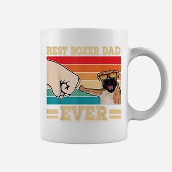 Vintage Best Dog Boxer Dad Ever With Sun Glass Coffee Mug | Crazezy