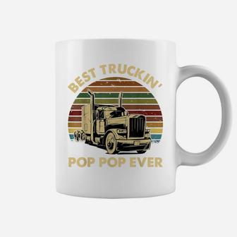 Vintage Best Truckin' Pop Pop Ever Retro Father's Day Gift Coffee Mug | Crazezy