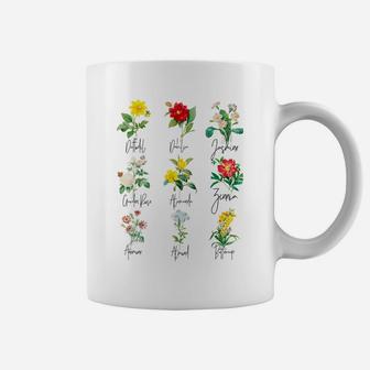 Vintage Botanical Beautiful Floral Flower Power Botanic 70S Coffee Mug | Crazezy AU