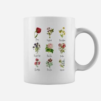 Vintage Botanical Floral Flower Garden Shirt Tshirt Tee Coffee Mug | Crazezy