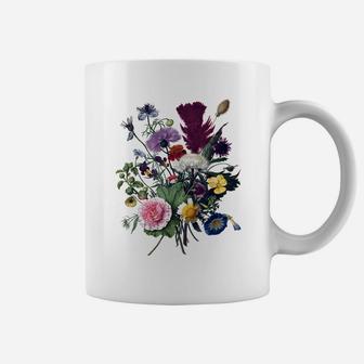 Vintage Botanical Flower Graphic Wildflower Garden Botany Coffee Mug | Crazezy