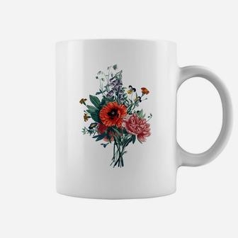 Vintage Bouquet Botanical Floral Flower Coffee Mug | Crazezy