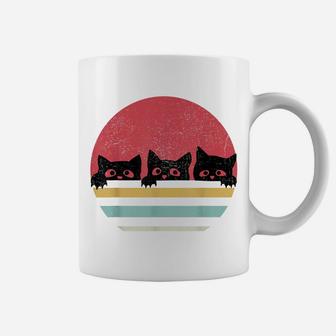 Vintage Cat Shirt, Black Cats Retro Cat Lover Gifts Coffee Mug | Crazezy