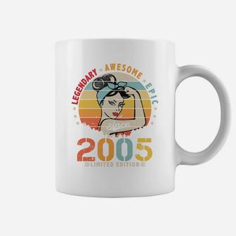 Vintage Legendary Awesome Epic Since 2005 Retro Birthday Sweatshirt Coffee Mug | Crazezy AU