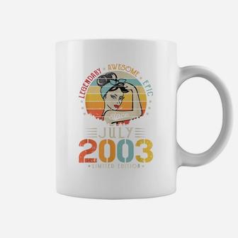 Vintage Legendary Awesome Epic Since July 2003 Birthday Coffee Mug | Crazezy AU