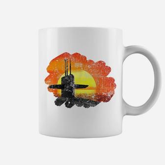 Vintage Red Sunset Us Submarine Service Veteran Tshirt Coffee Mug | Crazezy
