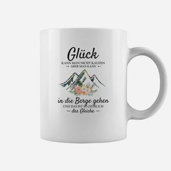 Wanderlust Bergliebhaber Tassen Glück in den Bergen, Naturmotiv Tee - Seseable
