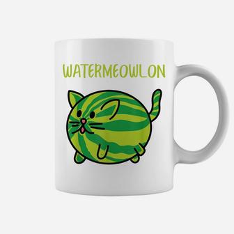 Watermeowlon Watermelon Meow Cute Melon Cat Lovers Coffee Mug | Crazezy UK