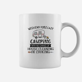 Weekend Forecast Camping With No Chance Of House Coffee Mug | Crazezy DE