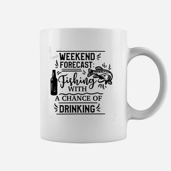 Weekend Forecast Fishing With A Chance Of Drinking Coffee Mug - Thegiftio UK
