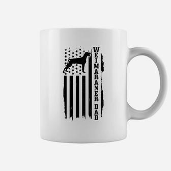 Weimaraner Dad Us Flag Vintage Patriotic Weimaraner Dog Coffee Mug | Crazezy AU