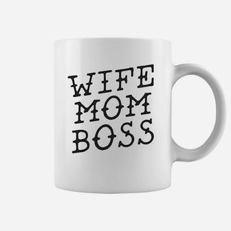 Wife Mom Boss Funny Gifts For Mom Coffee Mug - Thegiftio UK