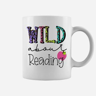 Wild About Reading Gift For Reading Teacher Girls Leopard Coffee Mug | Crazezy