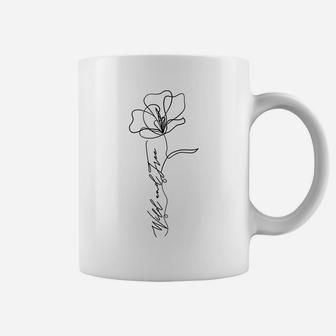 Wild And Free Flower Inspiration Motivation Free Spirited Coffee Mug | Crazezy AU
