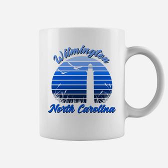 Wilmington Nc, Carolina Blue With Lighthouse And Seagulls Sweatshirt Coffee Mug | Crazezy UK