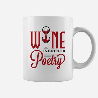 Wine Is Bottled Poetry Drinking Quote Gifts Coffee Mug - Thegiftio UK