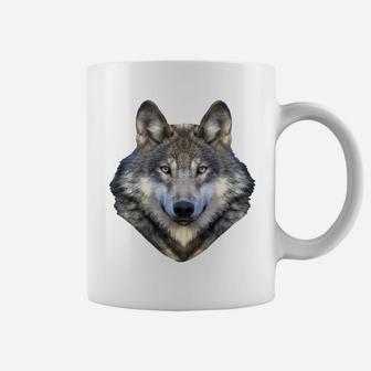 Wolf Shirt Wolf Spirit Animal Lone Wolf Face Cool Wolf Coffee Mug | Crazezy UK