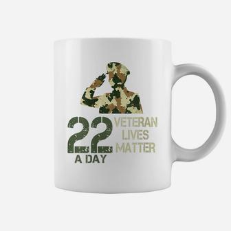 Womens 22 Veterans A Day Veteran Lives Matter Coffee Mug | Crazezy AU