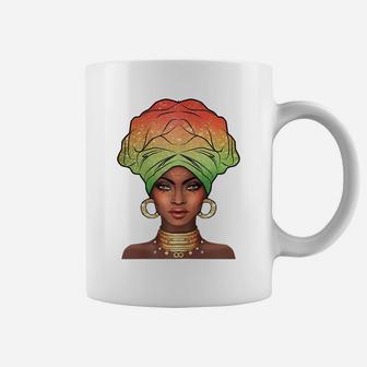 Womens Ankara African Queen Rasta Empress Black Girl Magic Melanin Coffee Mug | Crazezy AU