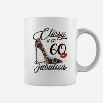 Womens Classy Sassy 60 Fabulous Flower High Heel 60Th Birthday Coffee Mug | Crazezy AU