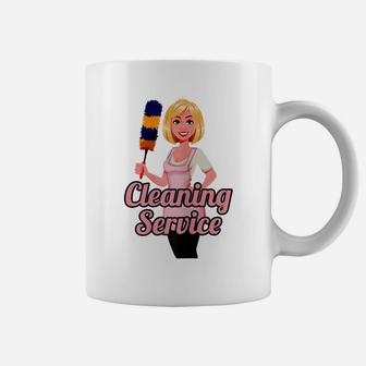Womens Cleaning Lady Housekeeping Career Woman House Cleaner Retro Coffee Mug | Crazezy DE