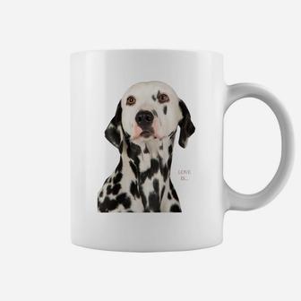 Womens Dalmatian Shirt Dalmation Tshirt Dog Mom Dad Love Pet Tee Coffee Mug | Crazezy